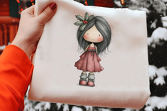 Cute Holly Girl Clipart Sublimation Product Image 2