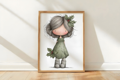 Cute Holly Girl Clipart Sublimation Product Image 3