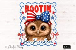 Hootin For Freedom Funny PNG | 4th Of July PNG Product Image 4
