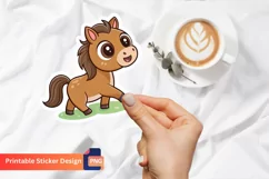 Cute Horse Sticker, Horse lovers decor, Animal lover sticker Product Image 1
