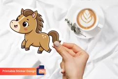 Cute Horse Sticker, Horse lovers decor, Animal lover sticker Product Image 1
