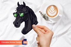 Cute Horse with Sunglasses Sticker, Cute Animal Sticker Product Image 1