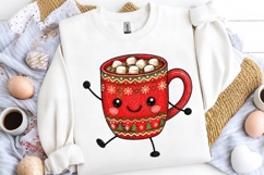 Cute Hot Cocoa Mug Christmas Doodle PNG Clipart Printable Product Image 2