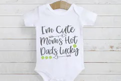 I'm Cute Mom's Hot Dad's Lucky Svg, St Patrick Day Svg Product Image 2