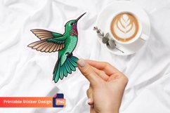Cute Hummingbird Sticker, Cute Bird Sticker, Bird lovers Art Product Image 1