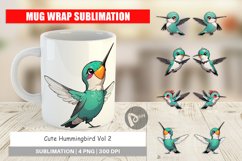 Mug Wrap Design Cute Hummingbird Product Image 1