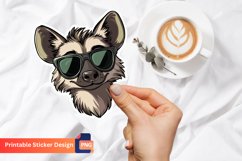 Cute Hyena with Sunglasses Sticker, Funny animal sticker Product Image 1