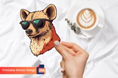 Cute Hyena with Sunglasses Sticker, Funny animal sticker Product Image 1