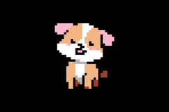 Cute illustration 8 bit pixel art character dog design Product Image 2