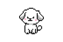 Cute illustration 8 bit pixel art character dog vector Product Image 1