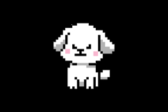 Cute illustration 8 bit pixel art character dog vector Product Image 2