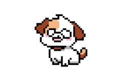 Cute illustration 8 bit pixel character dog design eps 10 Product Image 1
