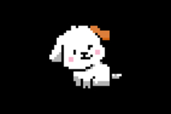 Cute illustration 8 bit pixel character dog sticker eps 10 Product Image 2