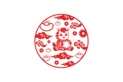 Cute illustration lunar new year horse chinese zodiac sign Product Image 1