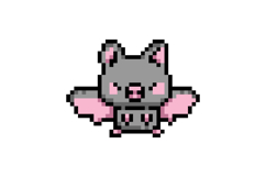 Cute illustration pixel art character bat design vector Product Image 1