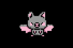 Cute illustration pixel art character bat design vector Product Image 2
