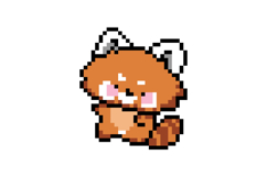 Cute illustration pixel art character binturong design vecto Product Image 1