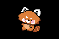 Cute illustration pixel art character binturong design vecto Product Image 2