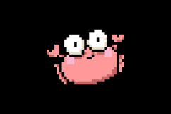 Cute illustration pixel art character crab design vector Product Image 2