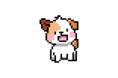 Cute illustration pixel art character dog graphic for print Product Image 1