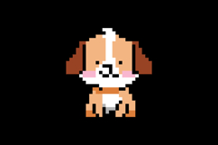 Cute illustration pixel art character dog icon Product Image 2