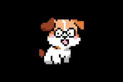 Cute illustration pixel art character dog sticker Product Image 2