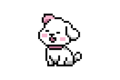 Cute illustration pixel art character dog vector Product Image 1