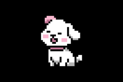 Cute illustration pixel art character dog vector Product Image 2