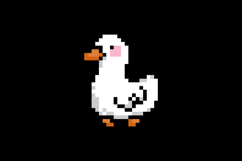 Cute illustration pixel art character duck design vector Product Image 2