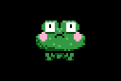 Cute illustration pixel art character frog design vector Product Image 2
