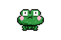 Cute illustration pixel art character frog design vector Product Image 1