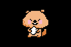 Cute illustration pixel art character hamster design vector Product Image 2