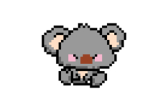 Cute illustration pixel art character koala design vector Product Image 1