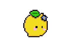 Cute illustration pixel art character lemon cartoon Product Image 1
