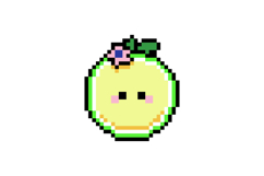 Cute illustration pixel art character lime cartoon Product Image 1