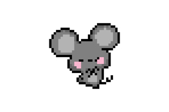 Cute illustration pixel art character mouse design vector Product Image 1