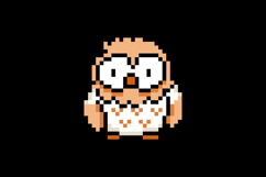 Cute illustration pixel art character owl design vector Product Image 2