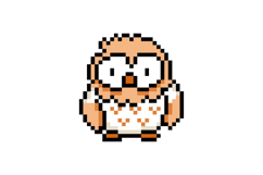 Cute illustration pixel art character owl design vector Product Image 1