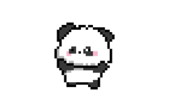 Cute illustration pixel art character panda design vecto Product Image 1