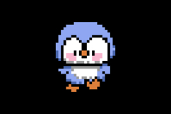 Cute illustration pixel art character penguin design vector Product Image 2