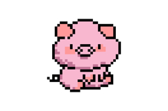 Cute illustration pixel art character pig design vector Product Image 1