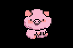 Cute illustration pixel art character pig design vector Product Image 2