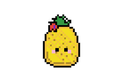 Cute illustration pixel art character pineapple cartoon Product Image 1