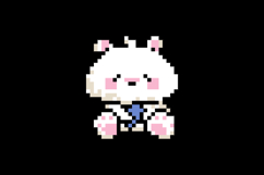 Cute illustration pixel art character polar bear design vect Product Image 2