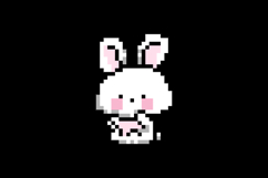 Cute illustration pixel art character rabbit design vector Product Image 2
