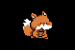 Cute illustration pixel art character squirrel design vector Product Image 2