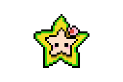 Cute illustration pixel art character starfruit cartoon Product Image 1