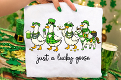 Just A Lucky Goose St Patrick's Day PNG, Funny Goose PNG Product Image 2