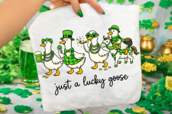 Just A Lucky Goose St Patrick's Day PNG, Funny Goose PNG Product Image 1