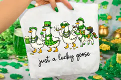 Just A Lucky Goose St Patrick's Day PNG, Funny Goose PNG Product Image 1